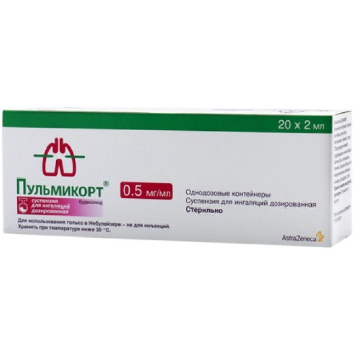 Пульмикорт сусп. д/инг дозир. 0,25мг/мл 2мл №20