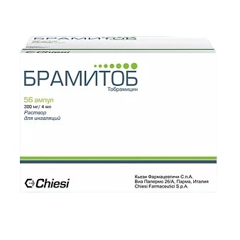 Брамитоб р-р д/инг. 300мг/4мл конт. 4мл №56