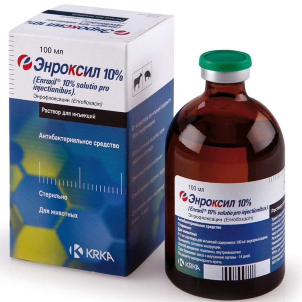 Энроксил 10% р-р д/инъек. фл. 100мл