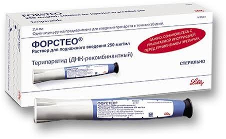 Форстео р-р д/п/к введ. 250мкг/мл карт. в шприц-ручках 2,4мл №1