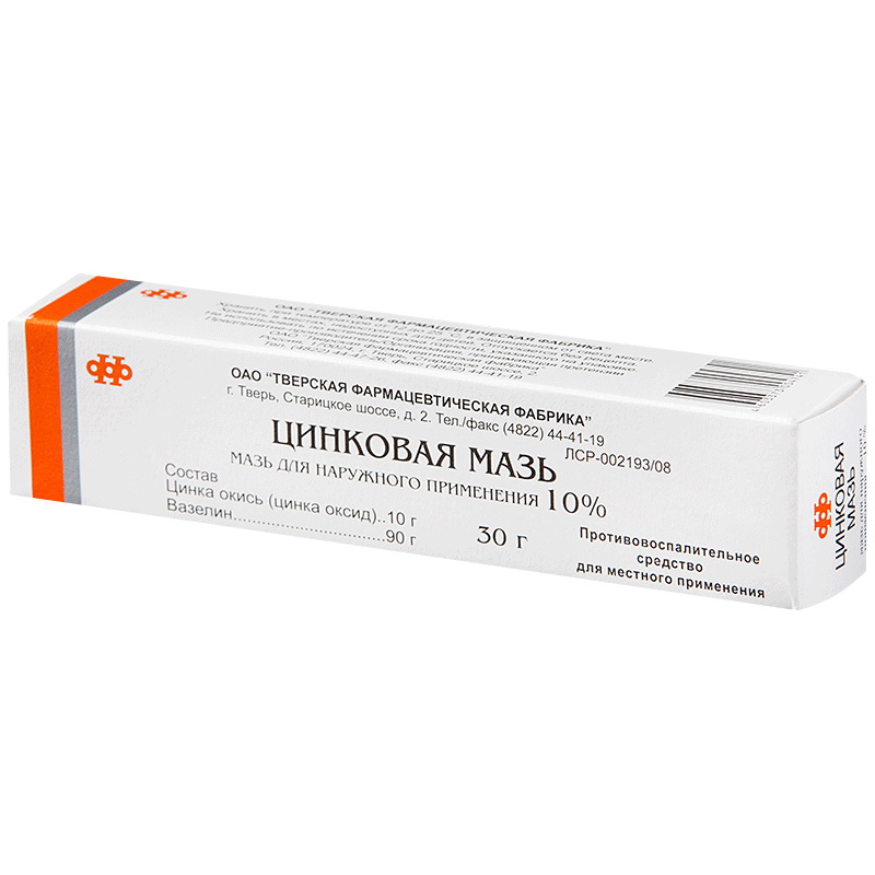 Цинковая мазь д/наруж. прим. 10% 30г/Биосинтез
