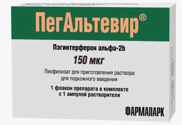 ПегАльтевир лиоф. д/приг. р-ра д/п/к введ. 150мкг фл. №1