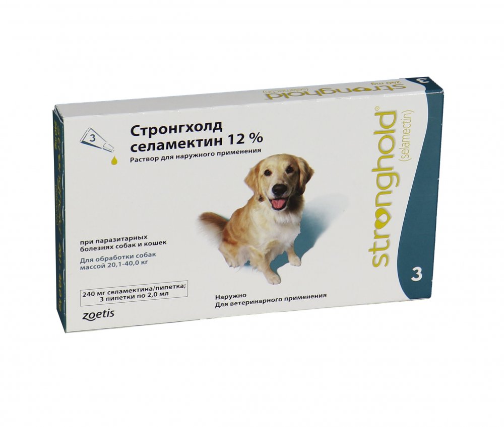 Стронгхолд капли для собак от 2,6 до 5,0 кг 30 мг пип. №3