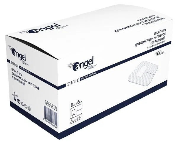 Пластырь Эвтекс для фиксации катеторов стер. 8смх6см №100