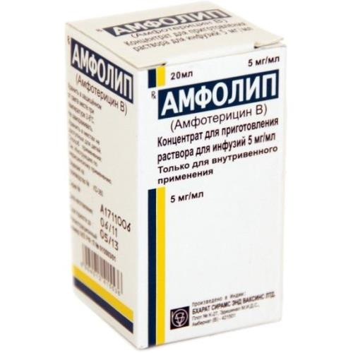 Амфолип конц. д/приг. р-ра д/инф. 5мг/мл фл. 20мл №1