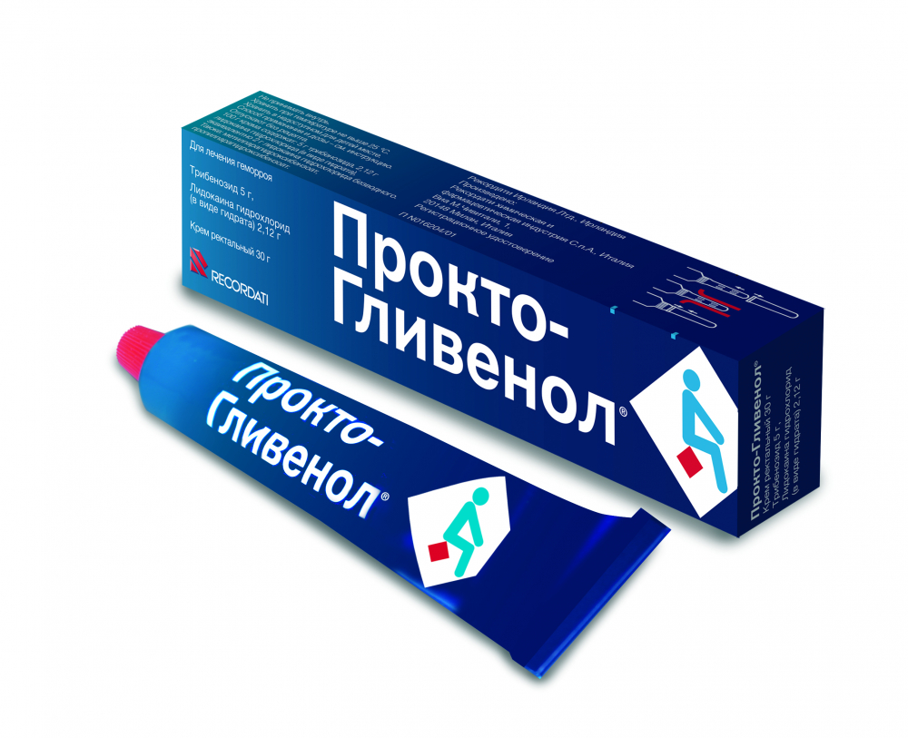 Прокто-Гливенол крем рект. 30г