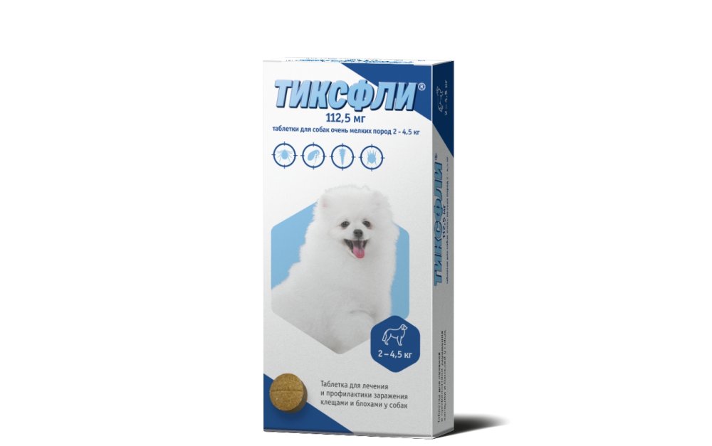 Тиксфли таб. 1000 мг для собак крупных пород от 20 до 40 кг №1