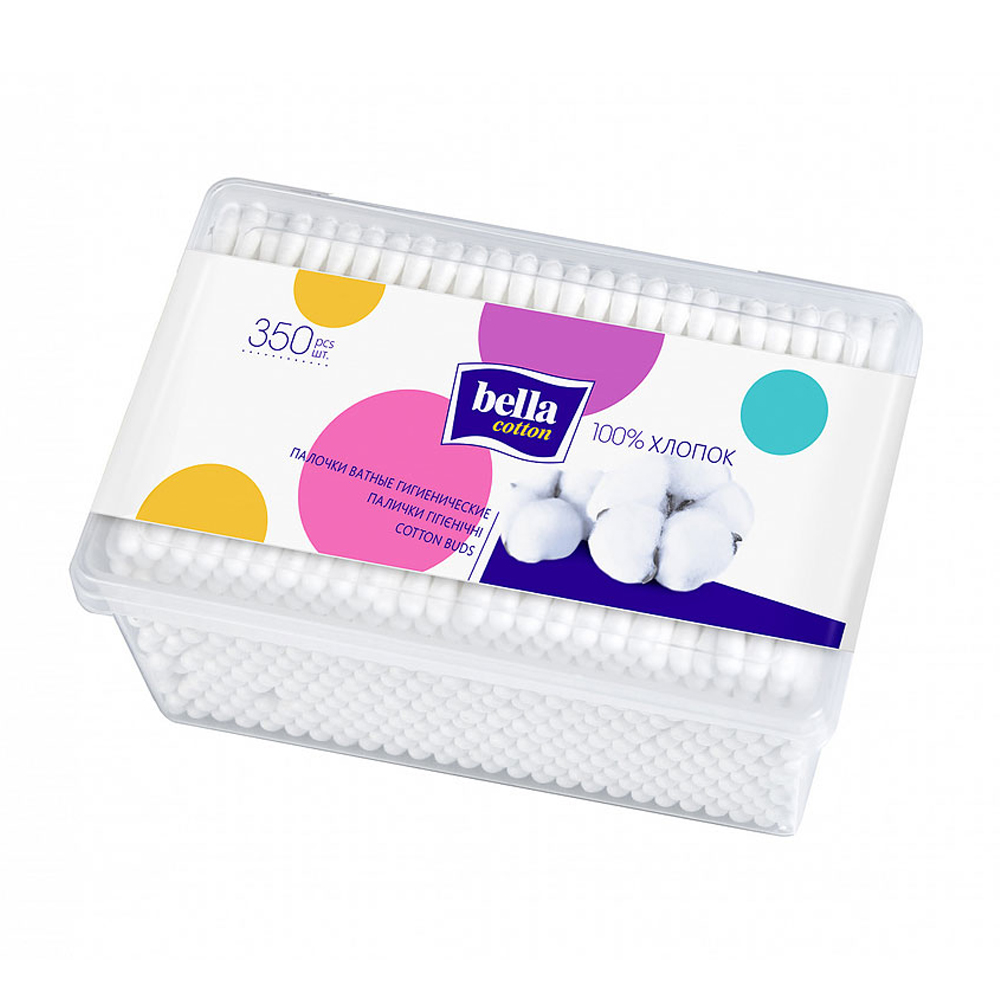 Ватные палочки Белла коттон пласт. уп. №350
