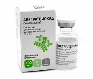 Авегра Биокад конц. д/приг. р-ра д/инф. 25мг/мл 16мл №1