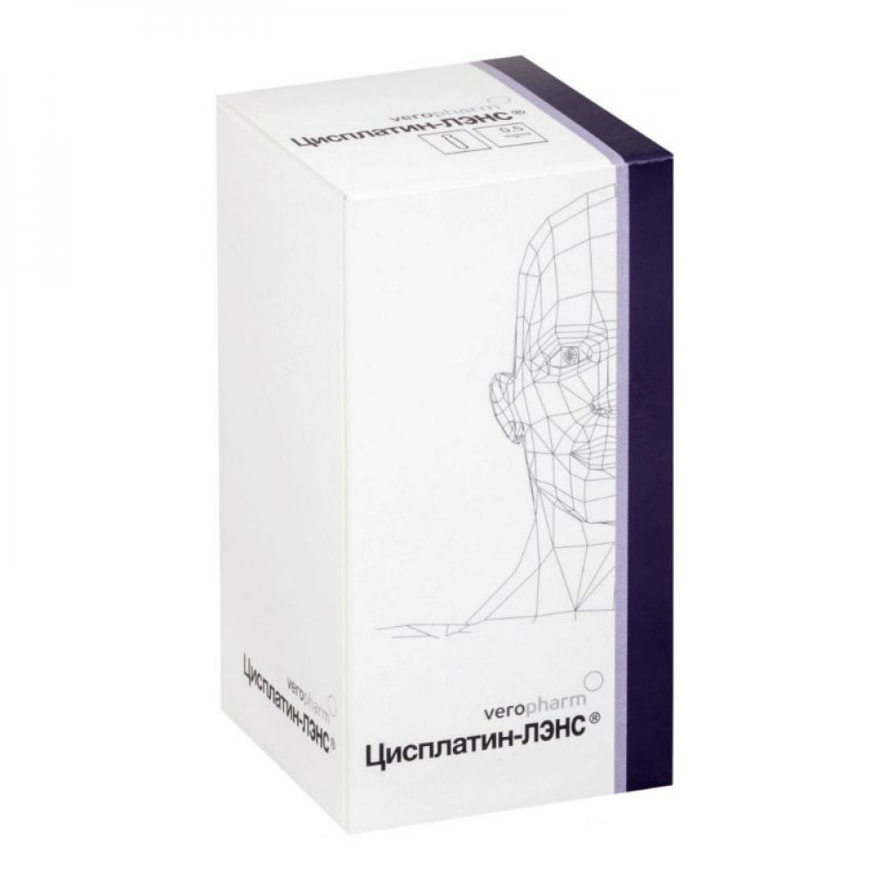 Цисплатин-ЛЭНС конц. д/приг. р-ра д/инф. 0,5мг/мл 20мл