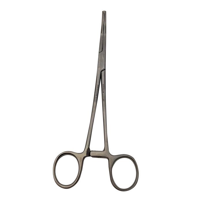 Зажим Сурджикон с кремальерой д/прикр. белья к брюшине 195мм (З-38s) Микулича J-17-285