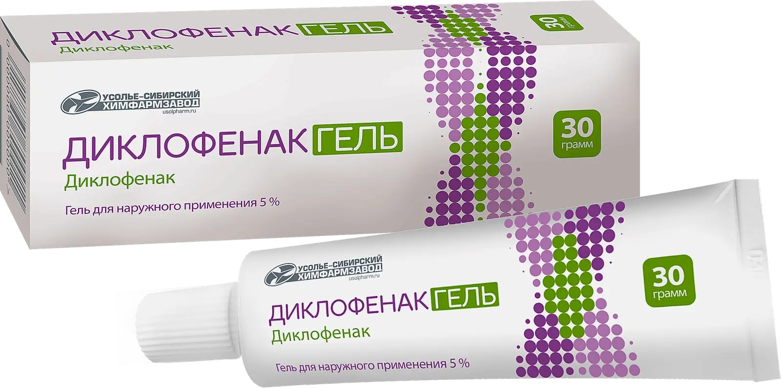 Диклофенак гель д/наруж. прим. 5% 30г/Усолье-Сибирский