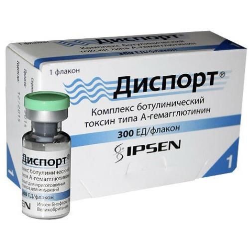 Диспорт лиоф. д/приг. р-ра д/инъек. 300ЕД №1
