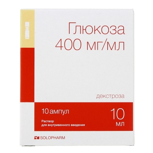 Глюкоза р-р д/в/в введ. 400мг/мл амп. 10мл №10/Дальхимфарм