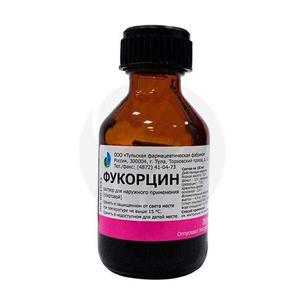 Фукорцин р-р д/наружн.прим.фл.10мл/Тульская ФФ