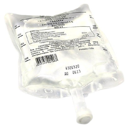 Глюкоза р-р д/инф. 5% 250мл КП-1 №28/Мосфарм (для ЛПУ)