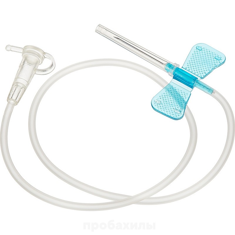 Катетер СФМ в/в для переф. малых вен, с доп. портом и крыльями, 27G №100