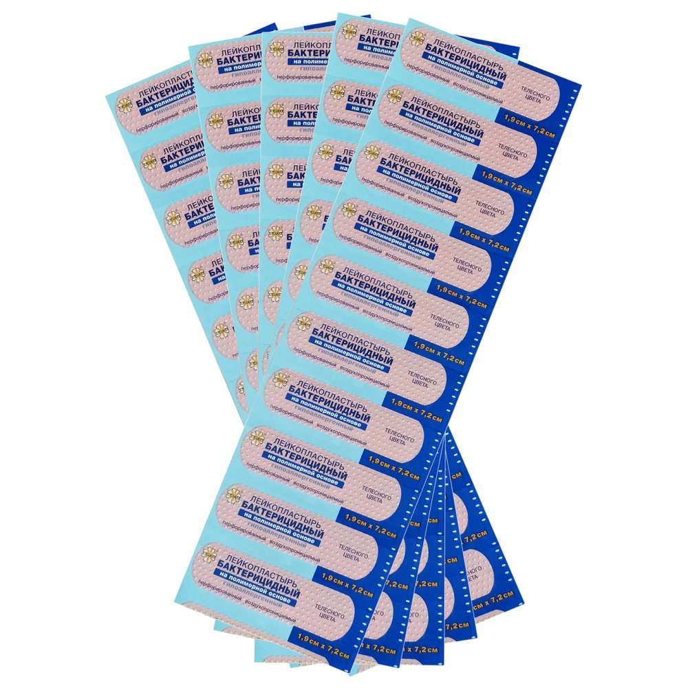 Лейкопластырь Лейко на полим. основе телес. 1,9х7,2см