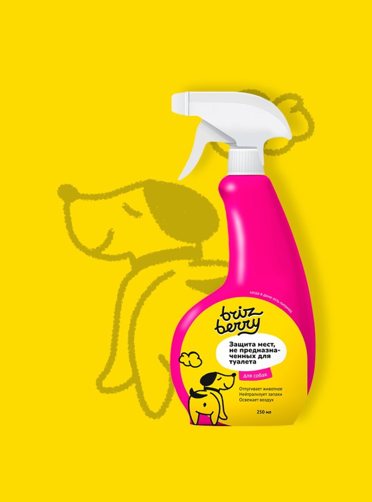 Brizberry (Бризберри) защита мест не предназначенных для туалета собак фл. с триггером (в пачке) 250 мл