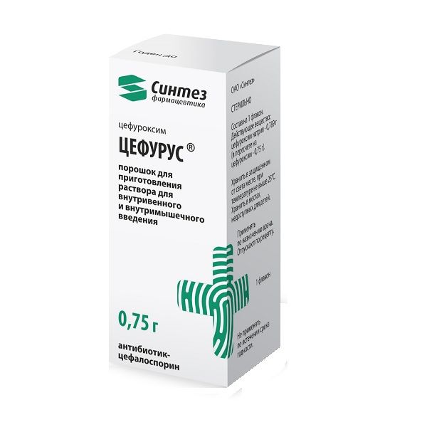 Цефурус пор. д/приг. р-ра д/в/в и в/м введ. 1,5г фл.№1