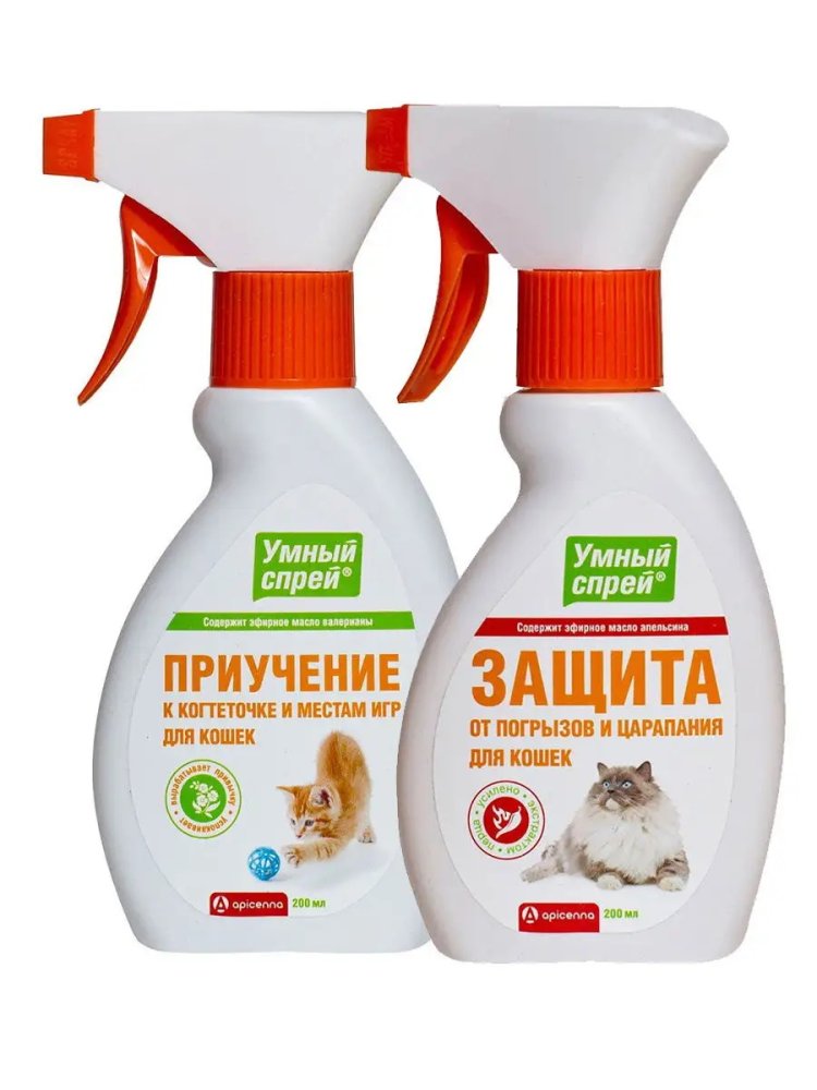 Умный спрей Защита от погрызов и царапания для кошек фл. с триггером 200 мл