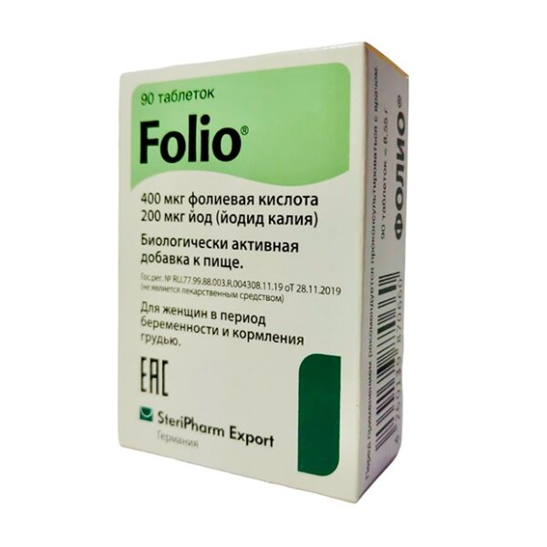 ФОЛИО® биологически активная добавка к пище таблетки 95 мг №90