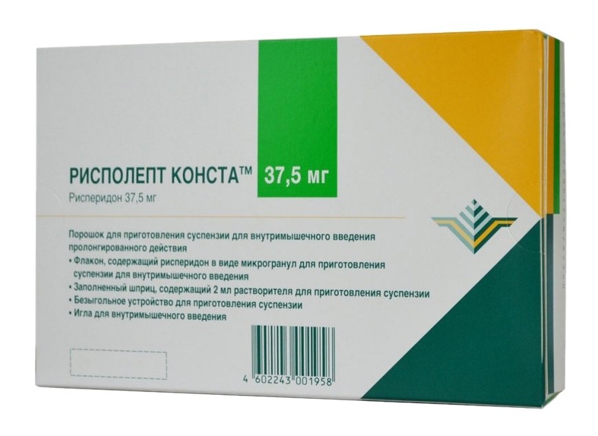 Рисполепт Конста пор. д/приг. сусп. д/в/м введ. с пролонг. высвоб. 37,5мг+устройст.