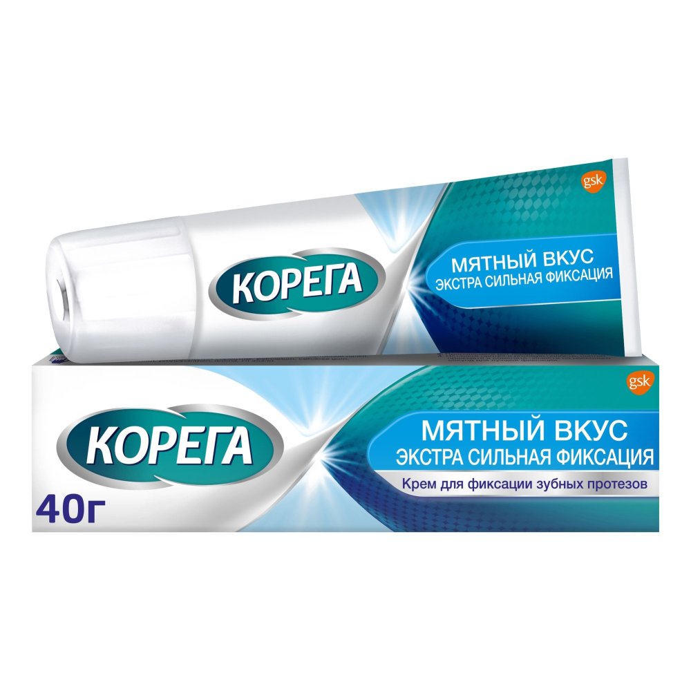 Корега крем д/фикс. зуб. протезов экстра сильный мята 40мл