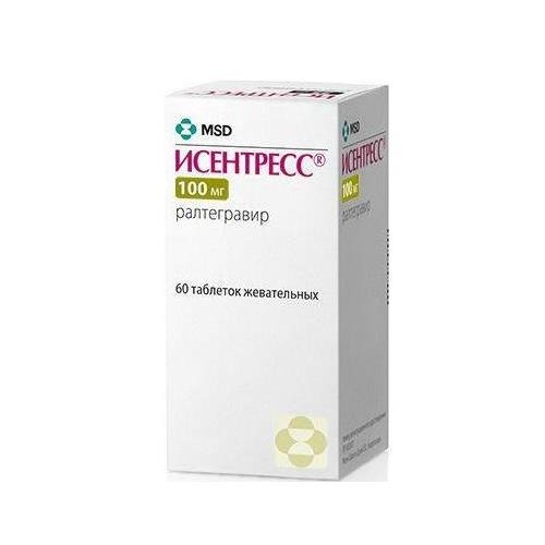 Исентресс таб. жев. 100мг №60