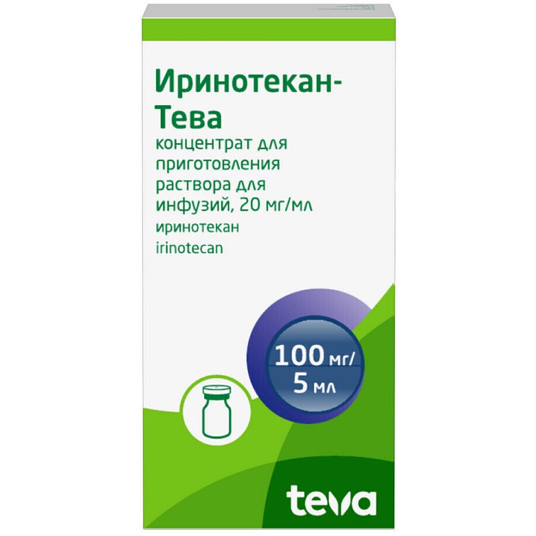 Иринотекан-Тева конц. д/приг. р-ра д/инф. 20мг/мл 5мл №1