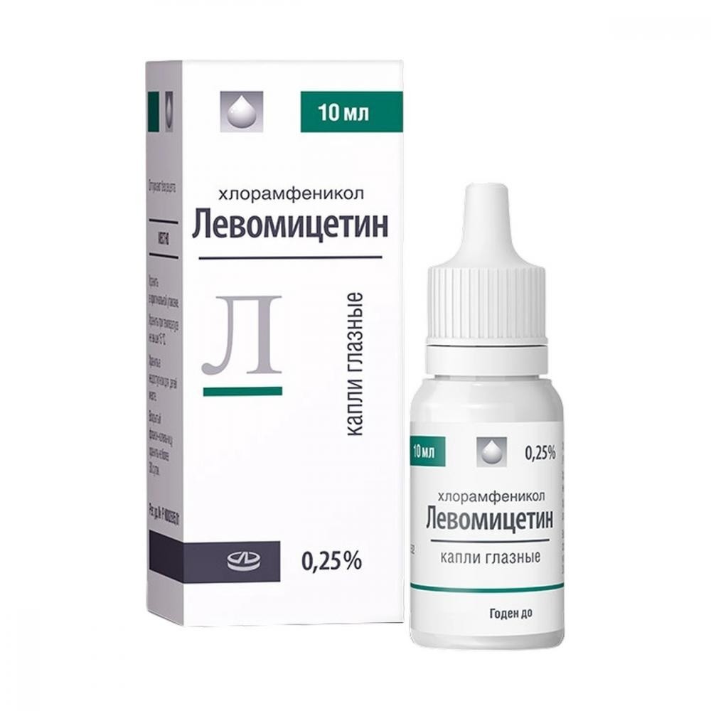 Левомицетин капли глаз. 0,25% 10мл/Лекко