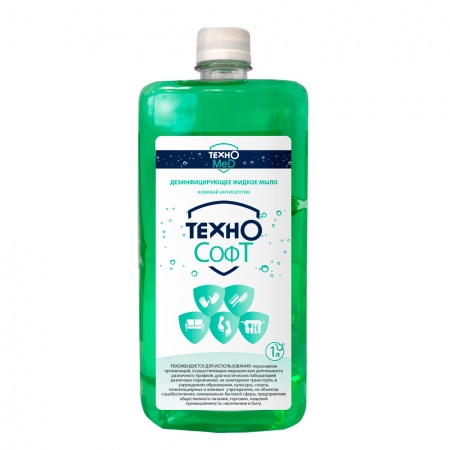 ТехноСофт жидкое мыло дез. крышка 1л