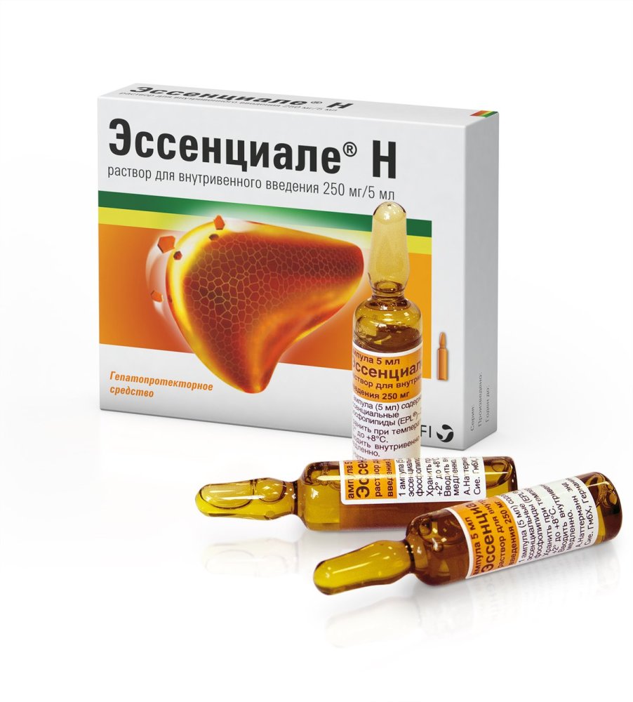 Эссенциале Н р-р д/в/в введ. 250мг/5мл амп. №5