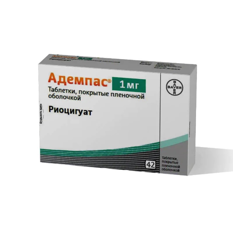 Адемпас таб. п/п/о 1мг №42