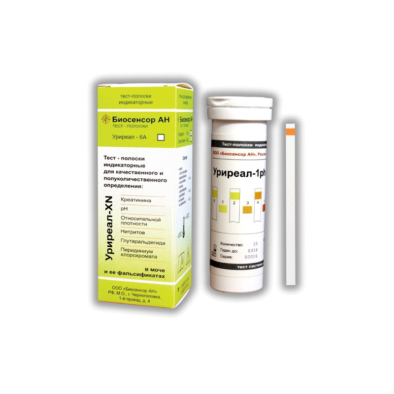Тест-полоски Уриреал-1cn д/опред. креатинина в моче №100/Биосенсор