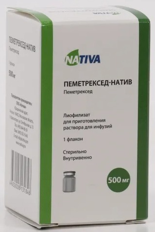 Пеметрексед-натив лиоф. д/приг. р-ра д/инф. 500мг фл. №1